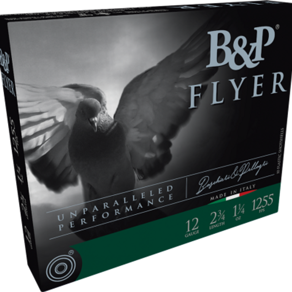 B&P 12 Gauge Competition Flyer Ammo - 1 1/4oz, 8 Shot, 10/Box