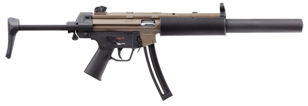 HK MP5 Sports South Exclusive .22 LR Rifle, FDE Finish, 16.10" Barrel, 10+1 Capacity, Collapsible Stock