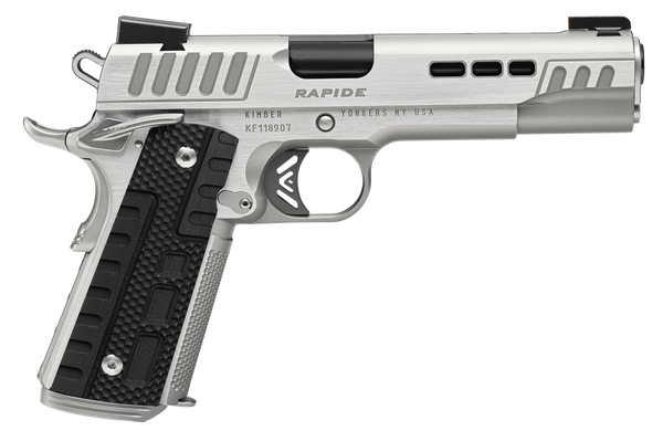 Kimber Rapide Frost 45 ACP Pistol with Black DLC Barrel and Silver Lightening Cut Slide