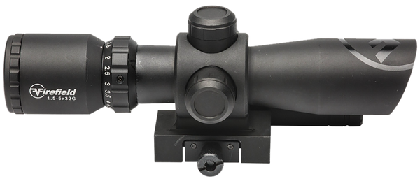 Firefield Barrage 1.5-5x32mm Scope with Green Laser and Illuminated Mil-Dot Reticle