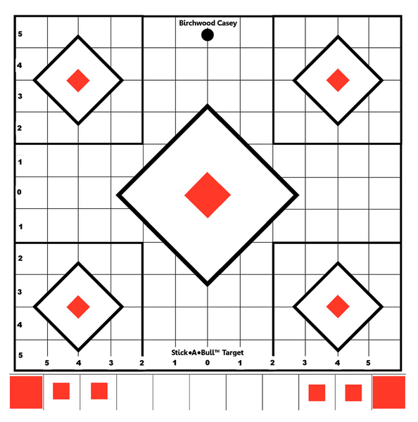 Birchwood Casey Stick-A-Bull 12" Self-Adhesive Sight-In Targets - 5 Pack