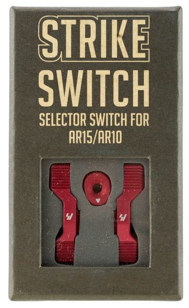Ambidextrous Red Aluminum AR-Platform Strike Switch 60/90 Degree