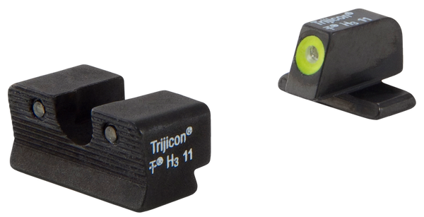 Trijicon HD Night Sights for Springfield XD-S/XD-E - Green/Tritium Yellow Front, Green Tritium Black Rear