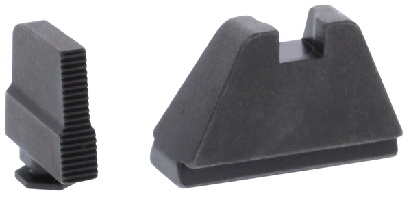 AmeriGlo GL507 Optic-Compatible Glock Sight Set - 5XL Tall Serrated Front & Black Rear