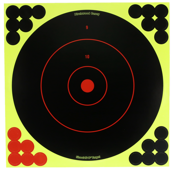 Birchwood Casey 8" Bullseye Target Dispenser with Pasters - 25 Pack
