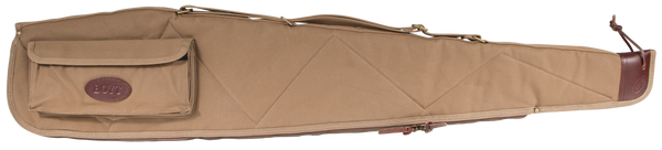 Alaskan Rifle Case 48" Waxed Khaki Canvas with Brass Hardware & Quilted Flannel Padding for Scoped Rifles