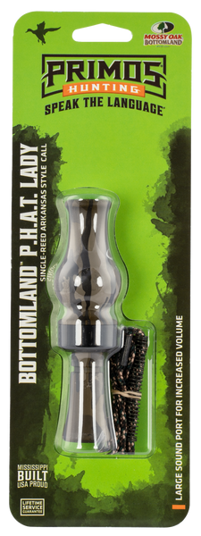 Primos PS892 Phat Lady Turkey Call - Single Reed, Duck Attractant, Mossy Oak BottomLand