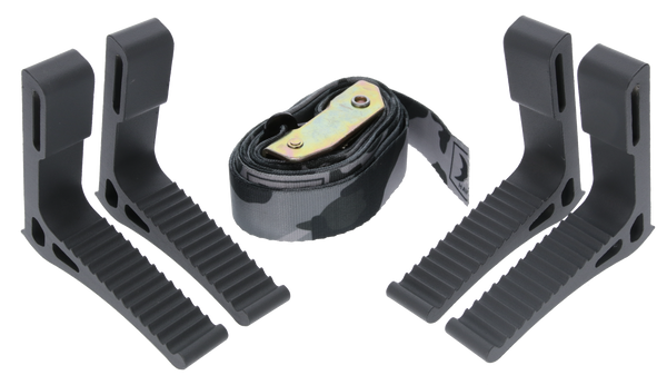 Hawk HWKSTP4PK Black Aluminum Monkey Bar Steps - 4 Pack