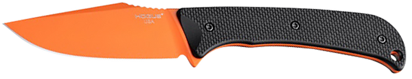Hogue 35864 Extrak Fixed Blade Knife with Blaze Orange Cerakote CPM M4 Steel and Black G10 Handle