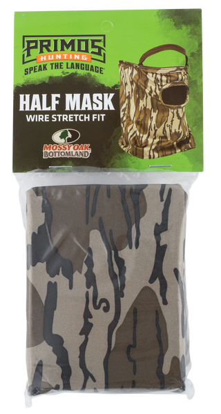 Primos PS6664 Mossy Oak BottomLand Neoprene Half Face Mask OSFA