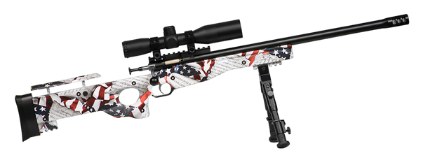 Crickett KSA2153 Youth 22 LR Rifle with American Flag Thumbhole Stock