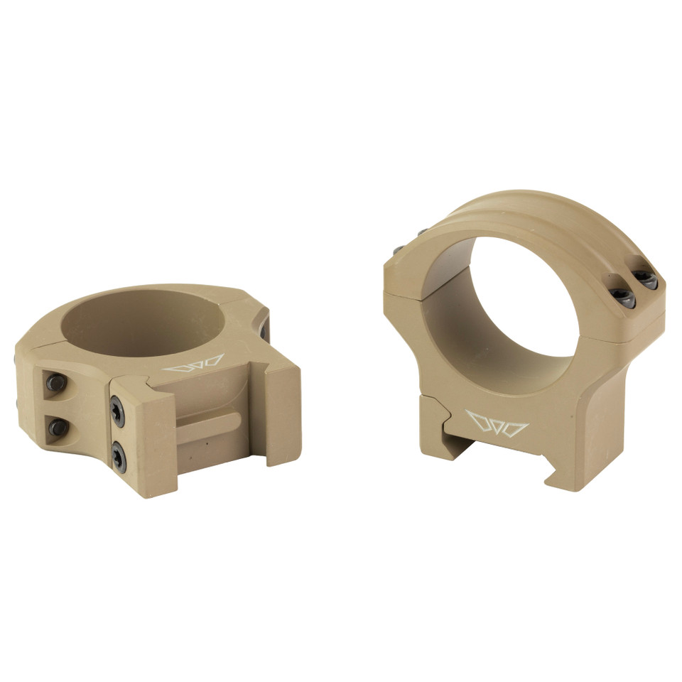 WARNE HyperLite 30mm Medium Scope Rings - Dark Earth