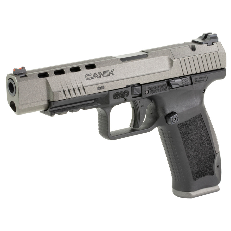CANIK TP9SFX 9mm Pistol with 5.2" Barrel and 10-Round Capacity in Tungsten Finish