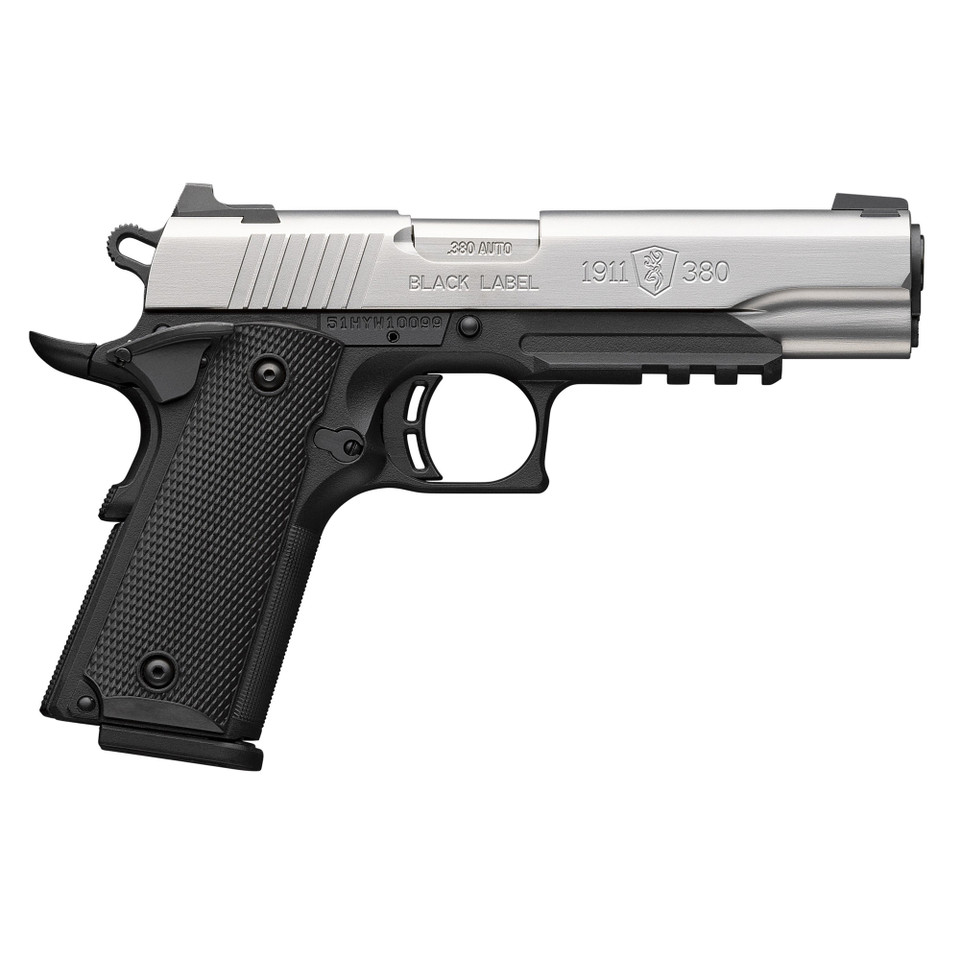 Browning 1911-380 .380 ACP 4.25" 8-Round Stainless Steel