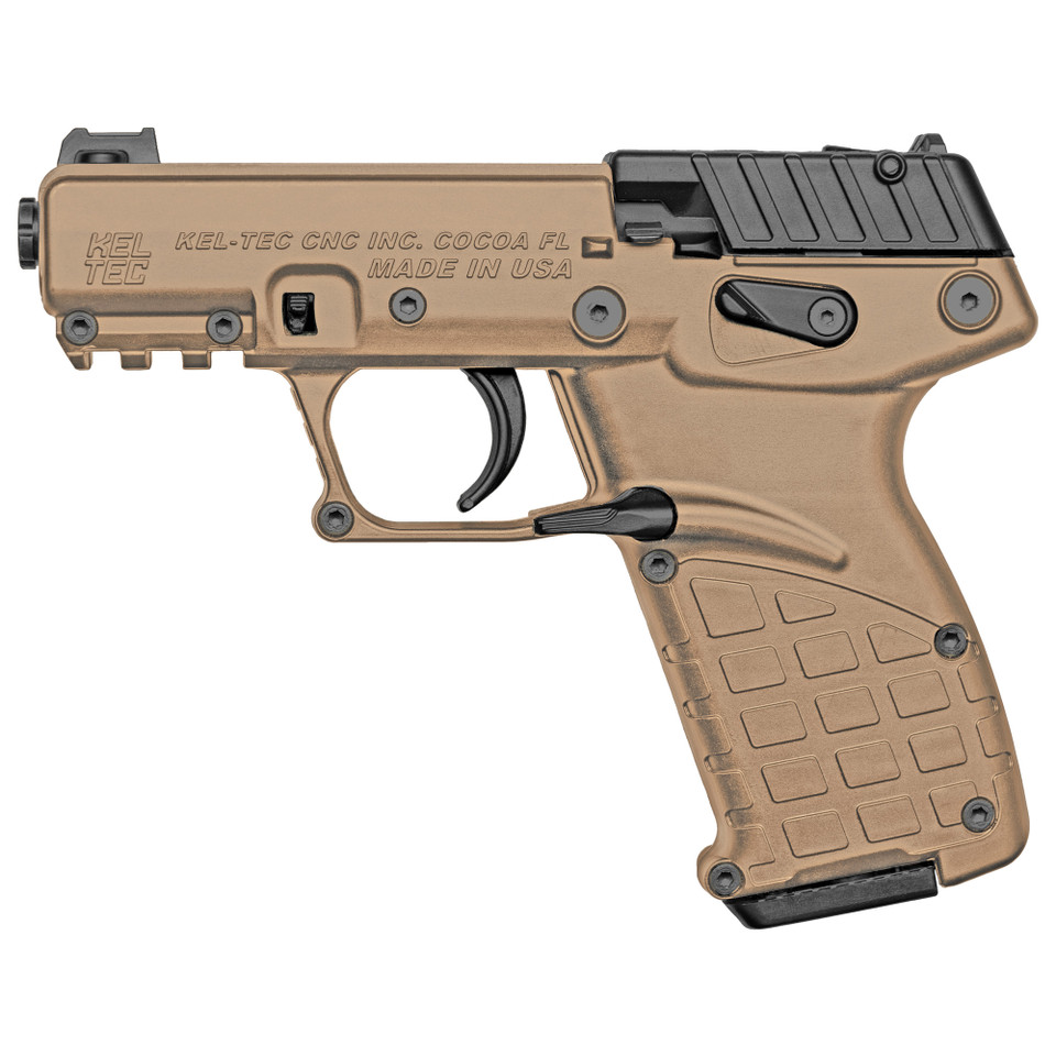 KELTEC P17 22LR Pistol, 3.8" Barrel, 16-Round, Tan Finish