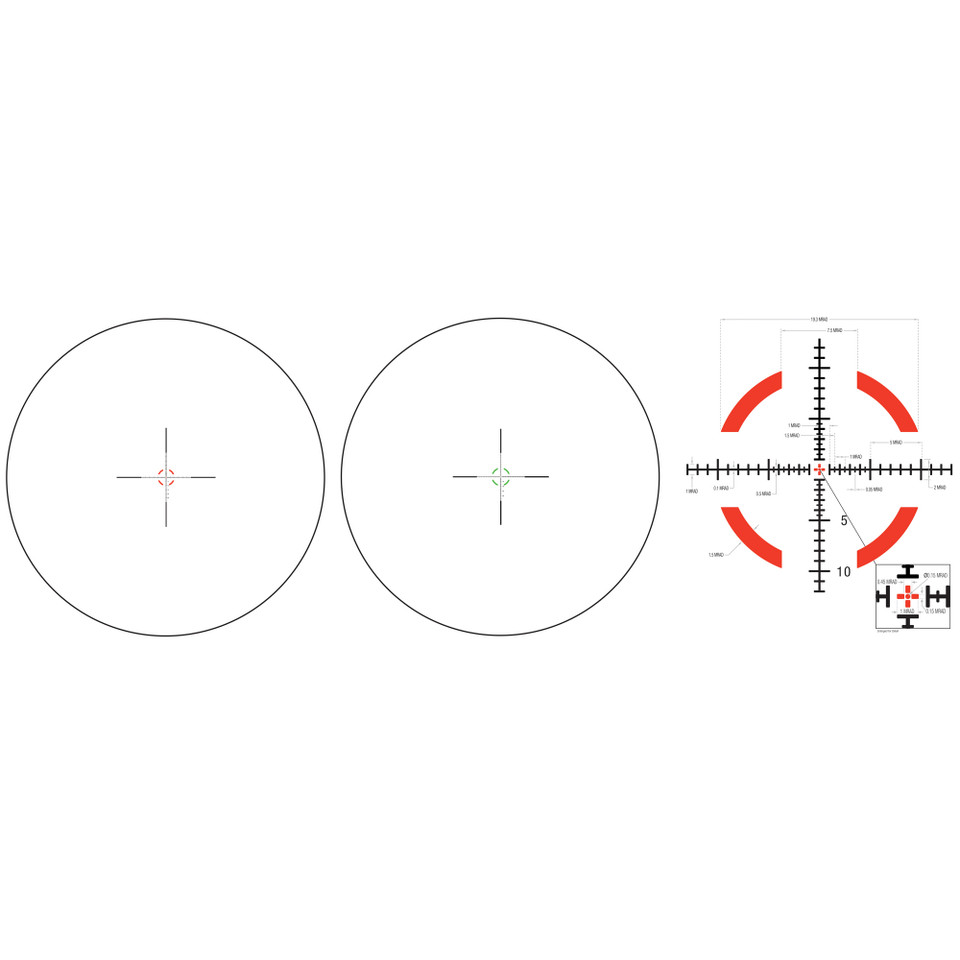 TRIJICON CREDO 1-8X28 FFP MRAD Red/Green Reticle Scope