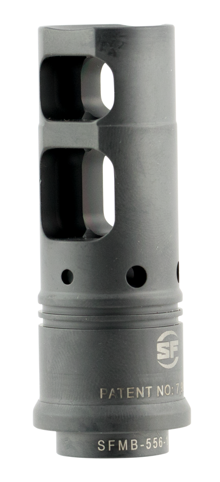 SureFire SFMB3383424 SOCOM Muzzle Brake for 338 Cal AR-Platform, Black DLC Stainless Steel, 3/4"-24 tpi Threads, 2.60" OAL
