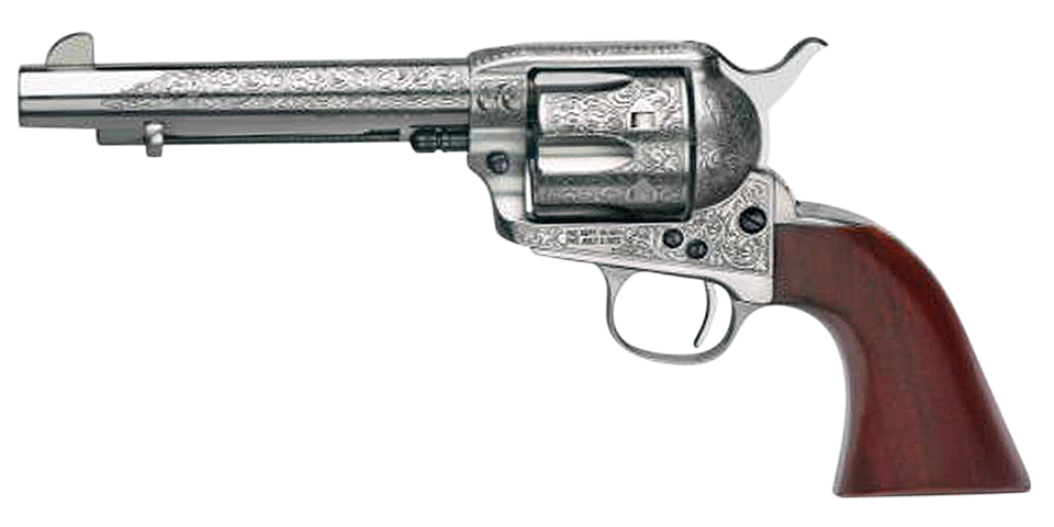 Taylors & Company 1873 Cattleman .45 Colt Revolver with Floral Engraving and Walnut Grip