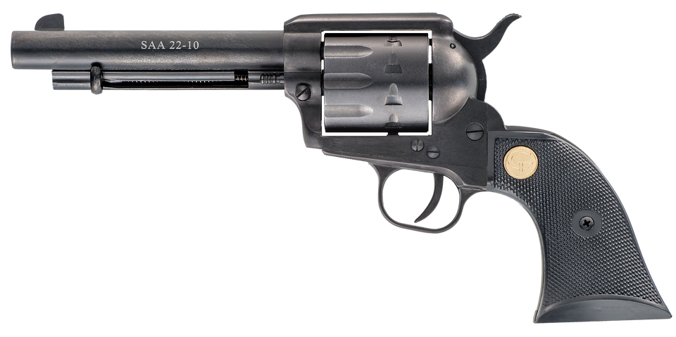 Chiappa Firearms CF340160 SAA 1873 Medium Frame Revolver - .22 LR, 10 Rounds, 5.5" Blued Barrel, Black Grip