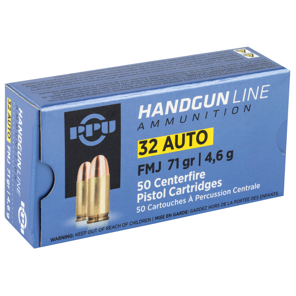PPU 32 ACP 71 Grain FMJ Ammunition - 50 Rounds/1000 Rounds Box