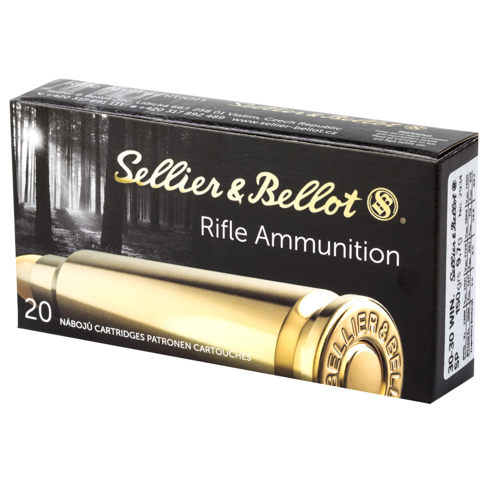 S&B 30-30 Winchester 150 Grain Soft Point Ammunition - 20 Rounds/500 Rounds