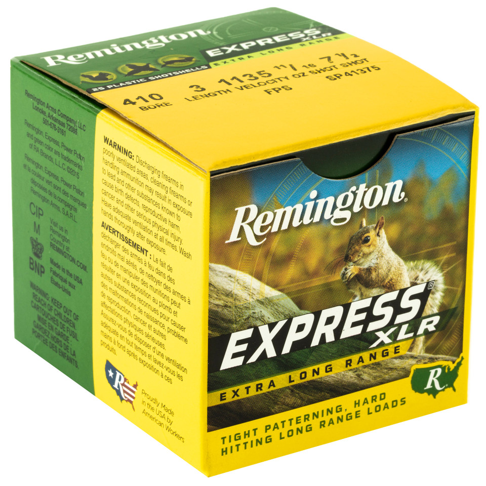 Remington Express Long Range .410 Gauge 3" #7.5 Shot, 25 Rounds per Box, 250 Rounds per Case
