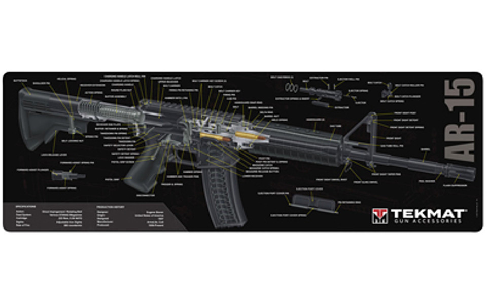 TEKMAT AR15 Rifle Cutaway Mat - Black
