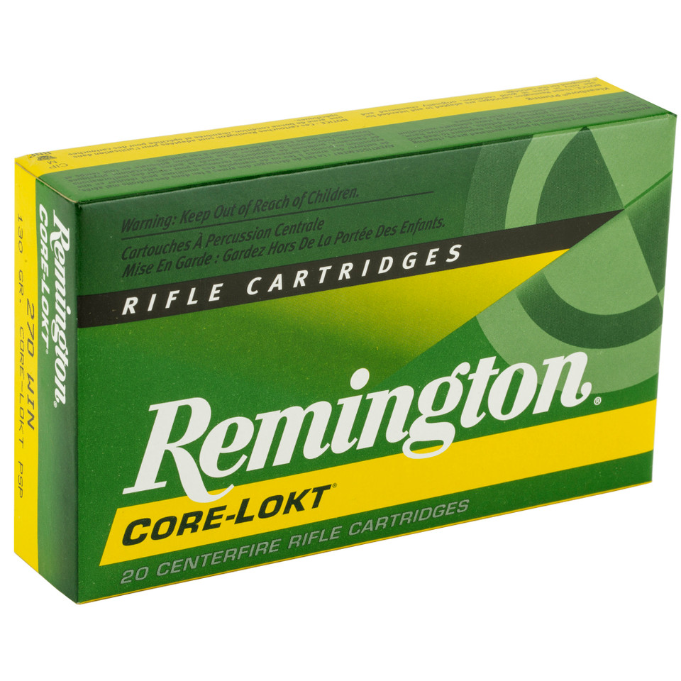 REMINGTON 270 WINCHESTER 130 GRAIN PSP CORE-LOKT AMMUNITION 20 ROUNDS/200 ROUNDS