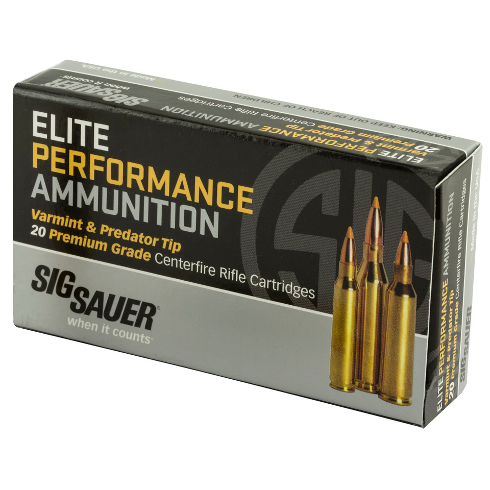 SIG AMMO 223REM 40GR V&P - 20 Rounds per Box, 200 Rounds Total