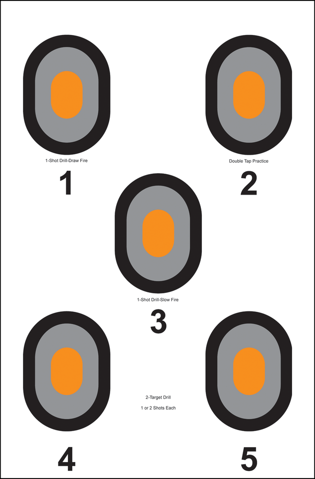Action Target 530OC100 Bullseye Paper, 23" x 35", Multi-Color, 100 Sheets/Box