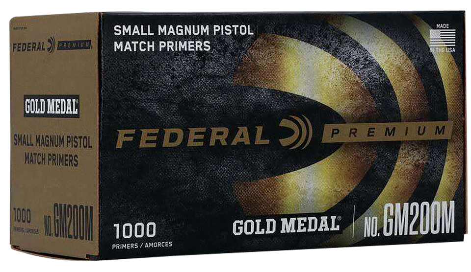 Federal GM200M Gold Medal Small Pistol Primers - 1000 Count Box, 5-Case Pack