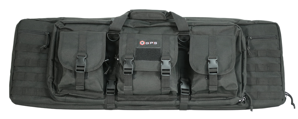 GPS DRC36 Double Rifle Case with Pistol Sleeves and Lockable Zippers