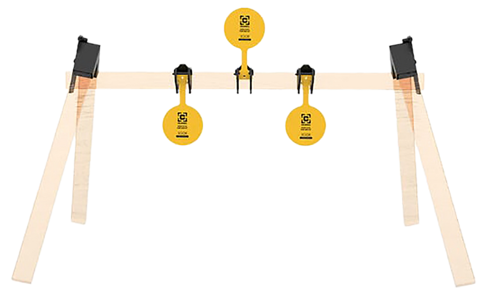 Caldwell AR500 Steel Plate Rack Kit with 8" Yellow Hanging Targets - 3 Plates