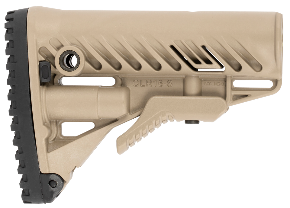 FAB Defense GLR-16 Buttstock for AR-15/M16 - Flat Dark Earth Polymer