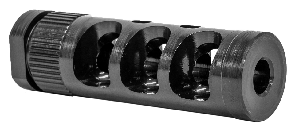 GrovTec US Inc GTHM316 G-Comp Black Nitride Steel Muzzle Brake 5/8"-24 Threads for .308 Caliber