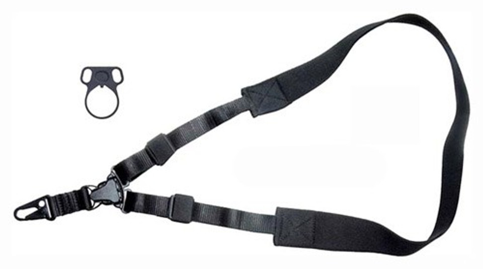 Black Tactical Single Point Sling with Adapter