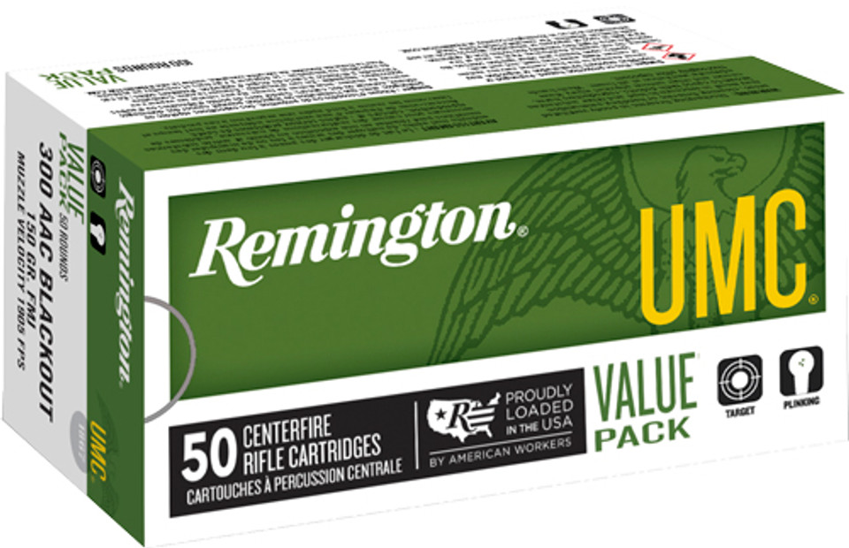 Remington UMC 300 AAC 150GR FMJ 50 Rounds 8 Boxes per Case
