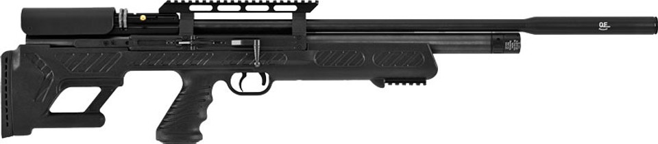 Hatsan BullBoss .25 PCP Air Rifle with 2 Magazines - Black/Synthetic Finish