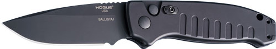 Hogue Ballista-I 3.5" Drop Point Blade Matte Black Automatic Knife