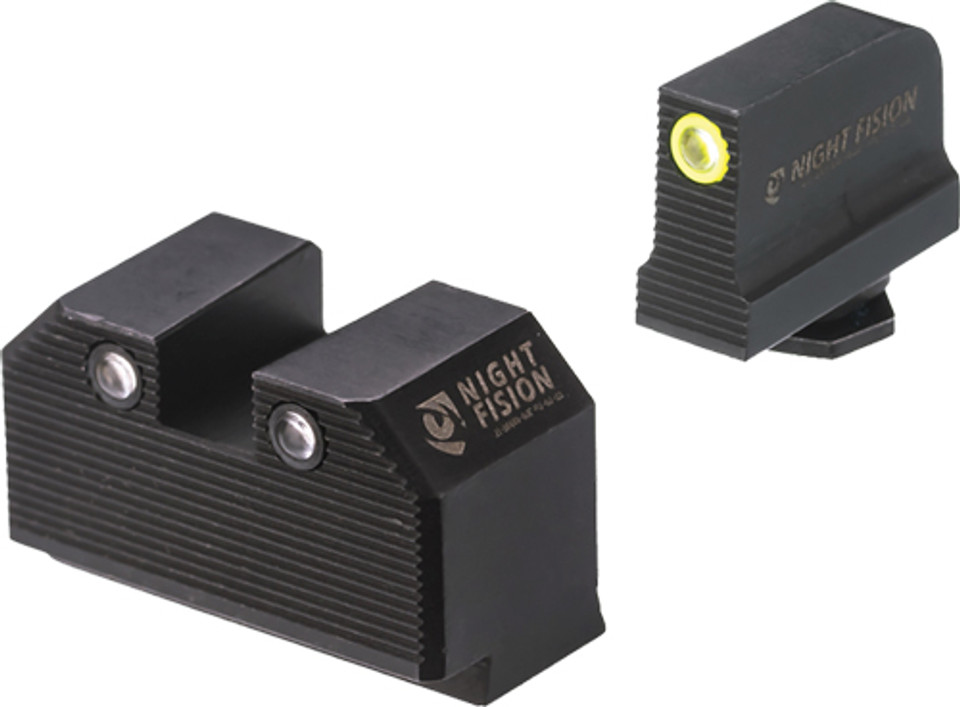 RMR-Compatible Night Sights for Glock 17/19/45 with Yellow Tritium Co-Witness