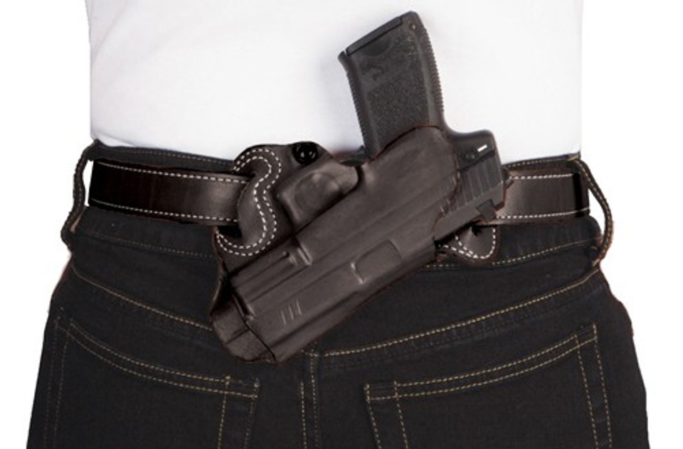 DeSantis Small of Back Holster for Colt 1911 - RH OWB Leather, Black