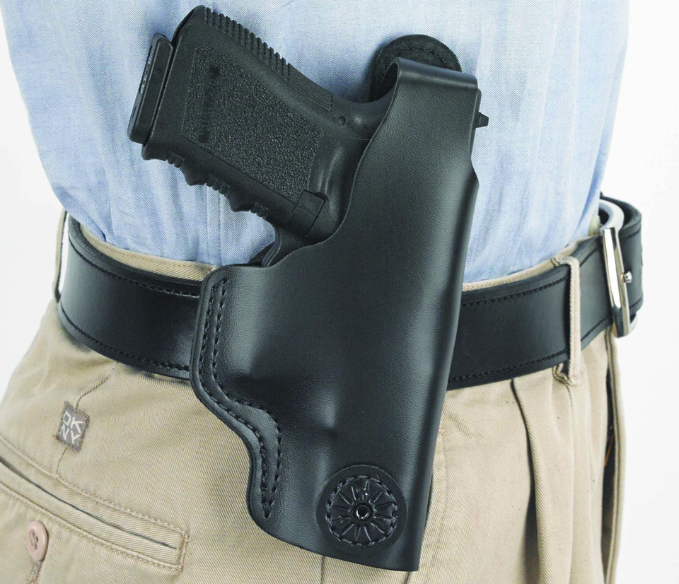 Desantis Dual Carry II Holster for XDS 9/45 - Black Leather, IWB/OWB, Right Handed