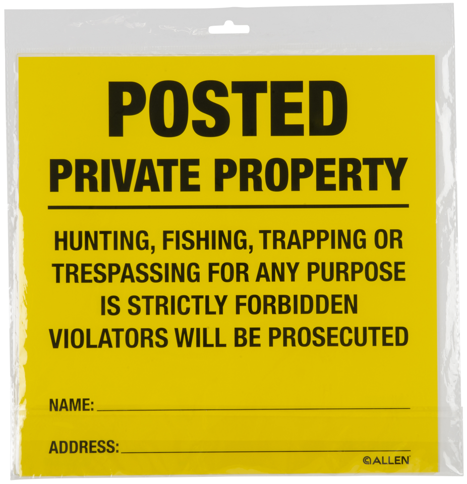 ALLEN 15824 No Trespassing Sign Pack - 12 Count