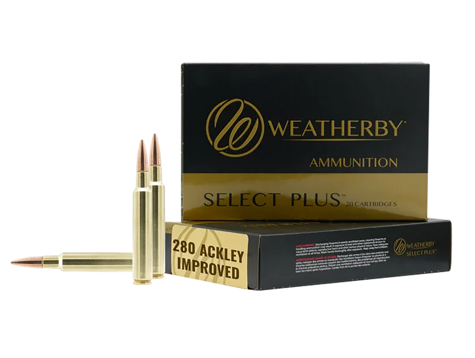 Weatherby 280 Ackley 168gr Ammunition - 20 Rounds per Box