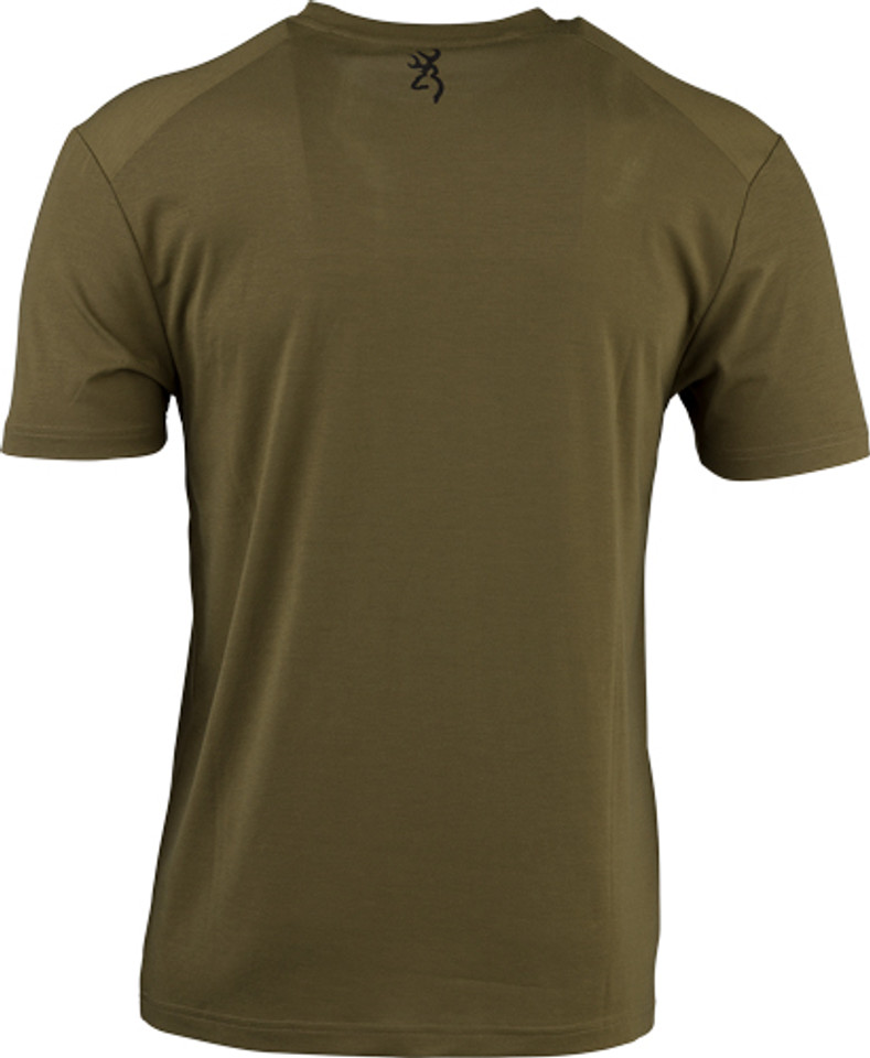 Browning SS Performance Camp Shirt - Green RAM Logo, Large