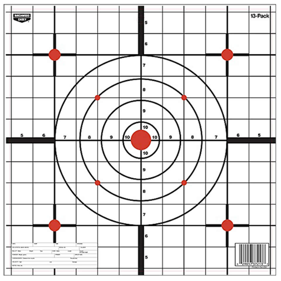 Birchwood Casey EZE-Scorer 12" Bullseye Target Pack - 13 Sheets