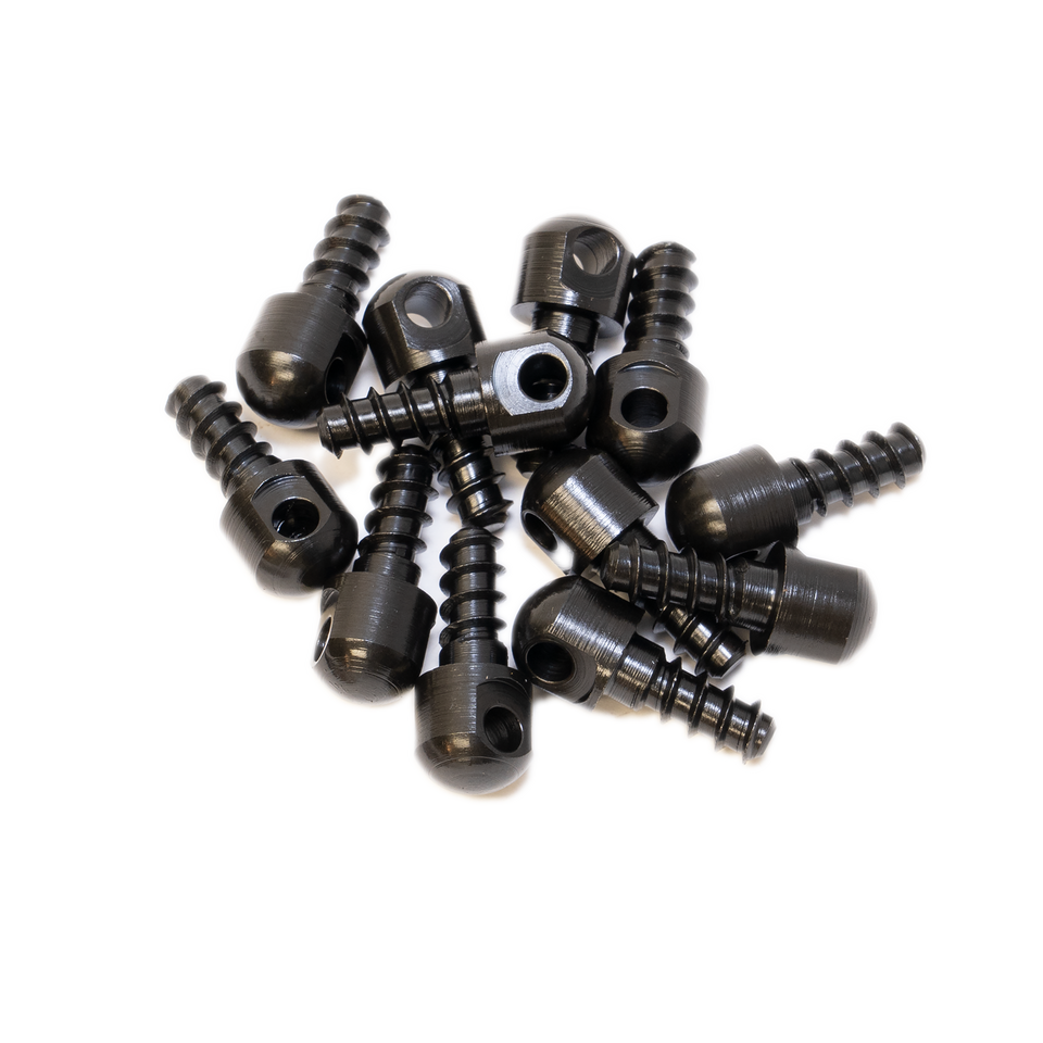 GrovTec US Inc GTHM60 0.5" Black Wood Screw Swivel Studs 12-Pack