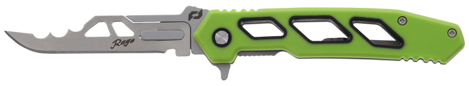 Schrade Isolate Enrage 7 Folding Scalpel with Green Carbon Fiber Handle and Blade Removal Kit
