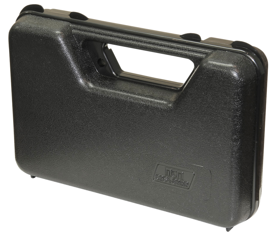 MTM Case-Gard 803R Single Handgun Case - Durable Polypropylene with Foam Padding and Secure Latches