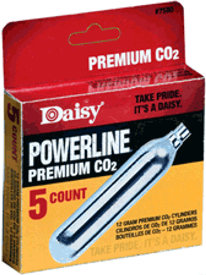 Daisy CO2 Cylinders 12g - 5 Cylinders per Pack, 12 Packs per Carton